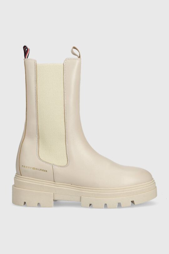 

Монохромные кожаные ботинки челси Chelsea Boot Tommy Hilfiger, бежевый