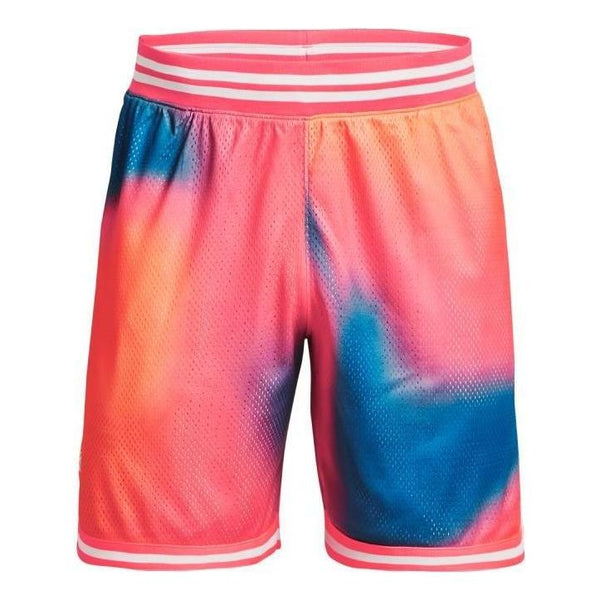 

Шорты curry 8 inch heavyweight mesh basketball shorts 'pink tie dye' Under Armour, розовый
