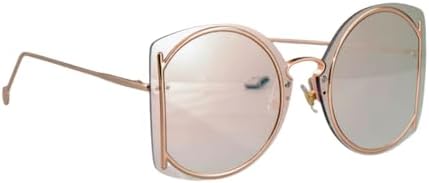 

Роскошные солнцезащитные очки для женщин 2027 года, без оправы, с градиентными линзами, защитой от УФ-излучения UV400, цветными зеркальными линзами, модные очки MTZJH, Pink Mirror