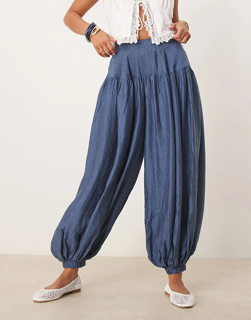 

Брюки-фонарики ASOS DESIGN темно-синего цвета