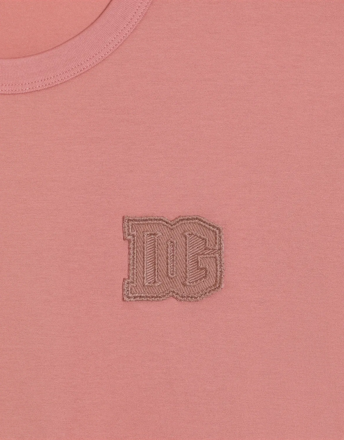 Хлопковая футболка с нашивкой DOLCE & GABBANA, розовый — фото 3