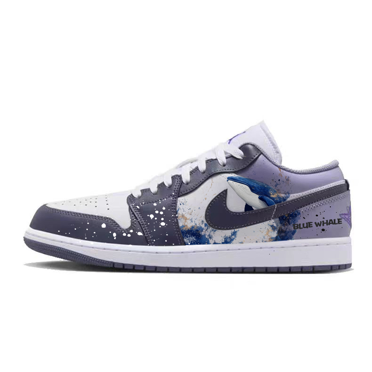 

Jordan Баскетбольные кроссовки Air 1 Vintage, низкие, мужские, белые/фиолетовые