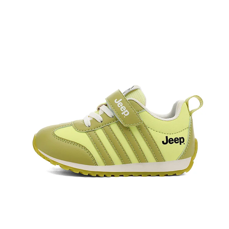 Детские кроссовки low top из искусственной кожи и текстиля с противоскользящей подошвой и амортизацией Jeep, Matcha Green