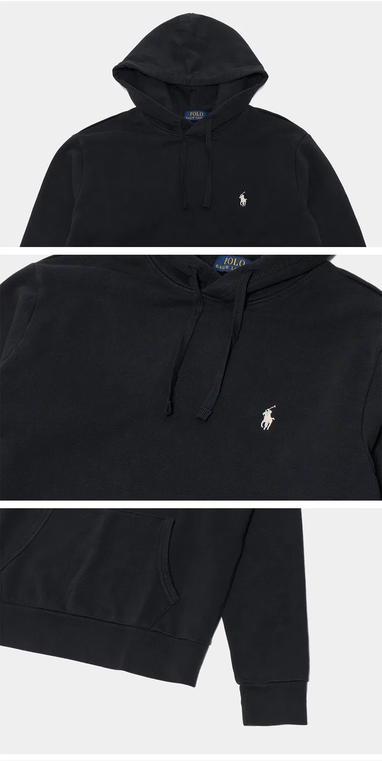 Женское худи Loop Back Terry чёрное от Polo Ralph Lauren — фото 4