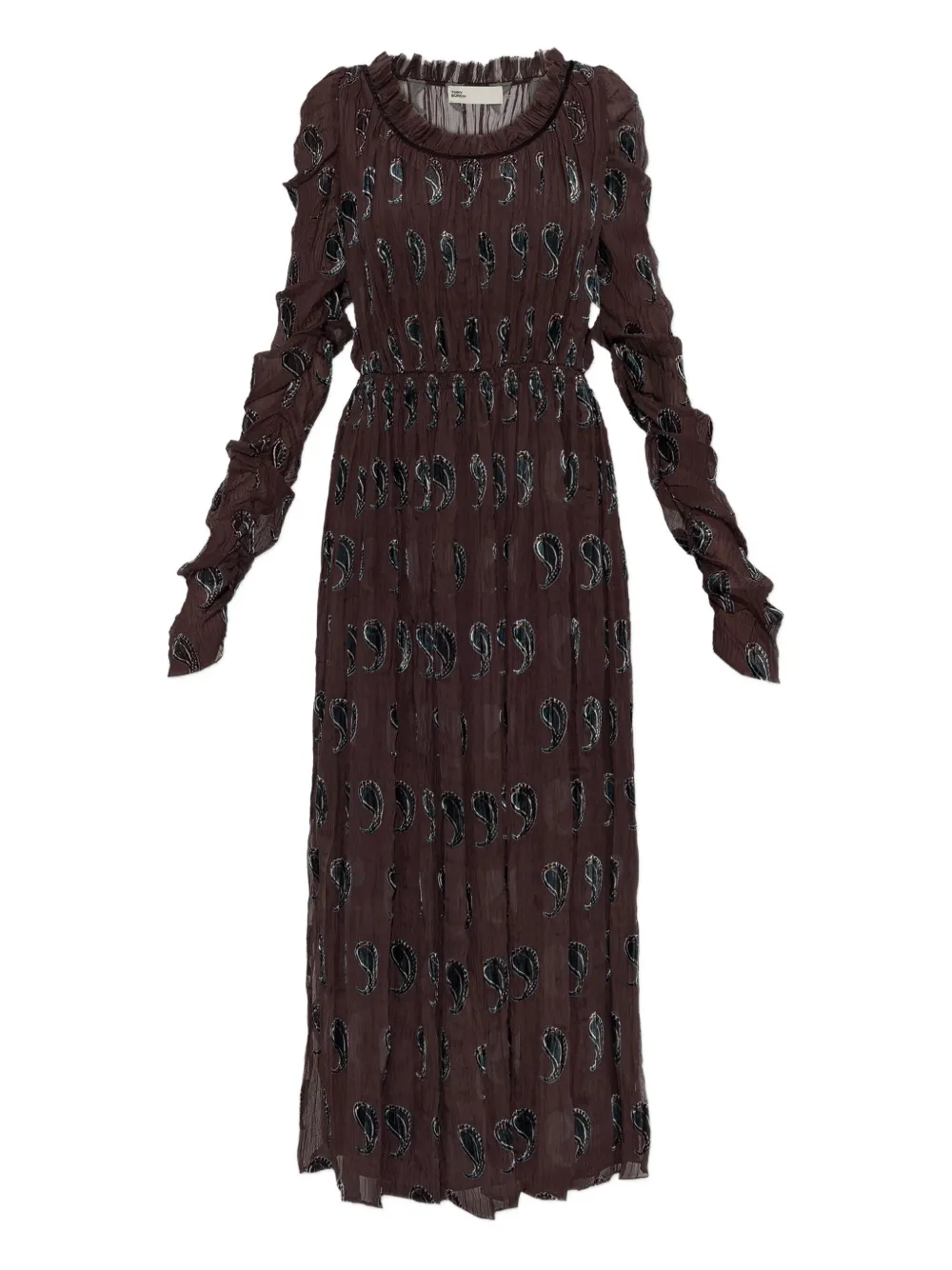 

Платье миди с принтом "пейсли" Tory Burch, коричневый