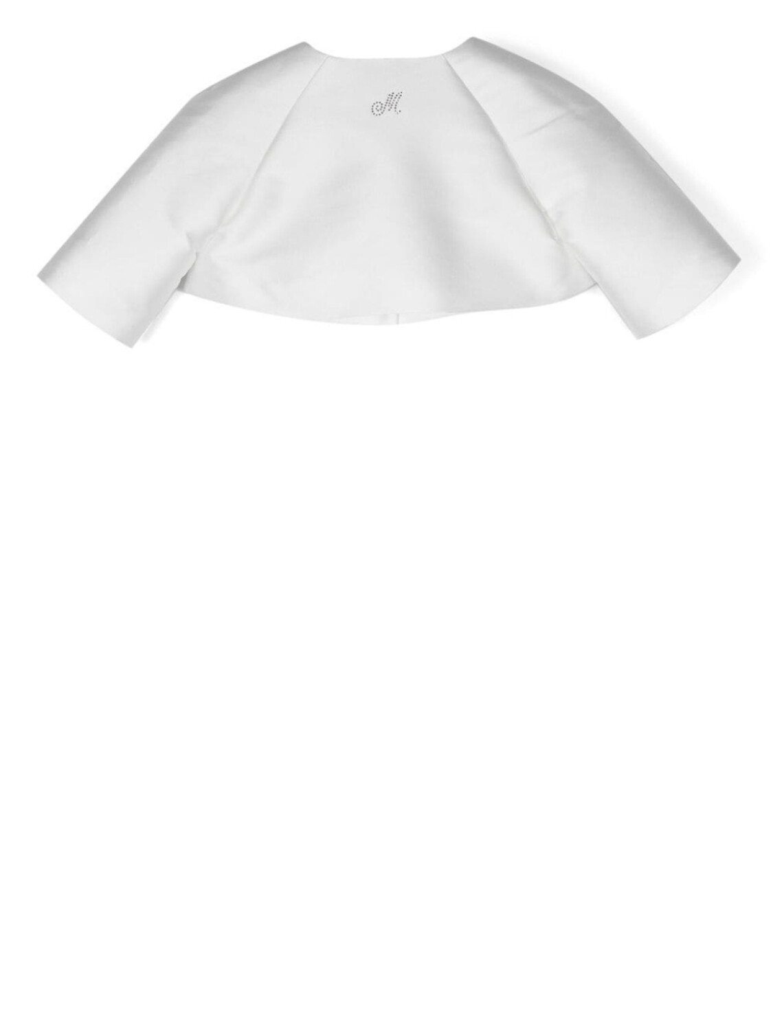 Monnalisa single-button bolero jacket, белый — фото 2