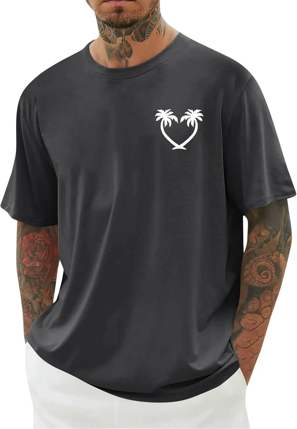 

Футболка с принтом "Кокосовая пальма" для мужчин Big and Tall