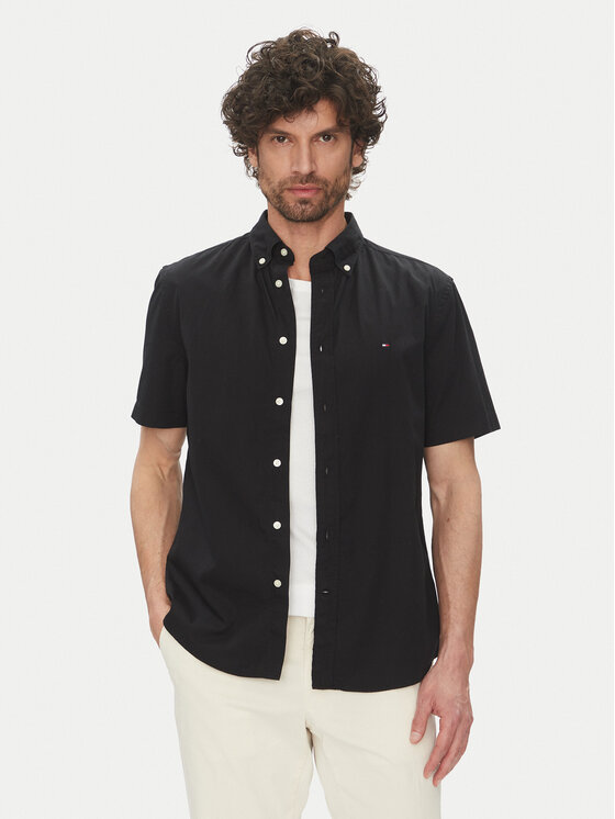 

Рубашка обычного кроя MW0MW37584 Tommy Hilfiger, черный