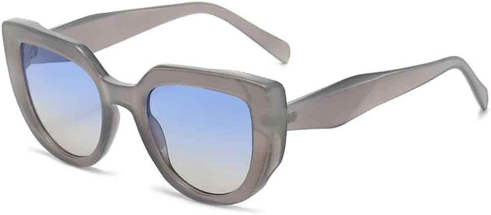 

Солнцезащитные очки с защитой от УФ-излучения UV400 | Леопардовый градиентный «кошачий глаз» | для женщин и мужчин, для занятий спортом на открытом воздухе и вождения LXLHWN, Grey Blue Yellow