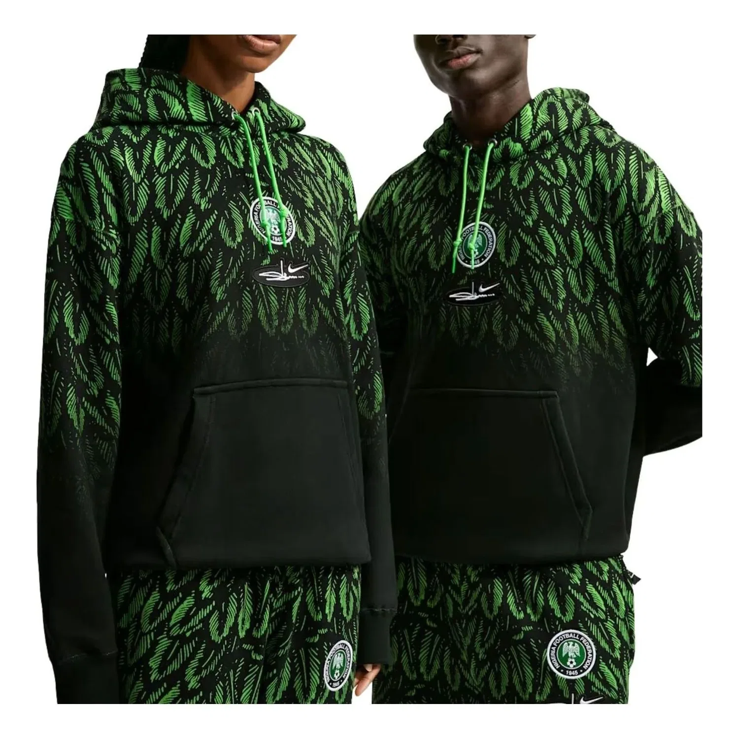 Мужское худи с флисовой подкладкой Nike x Nigeria x Slawn Cryoshot Fleece Hoodie, черный