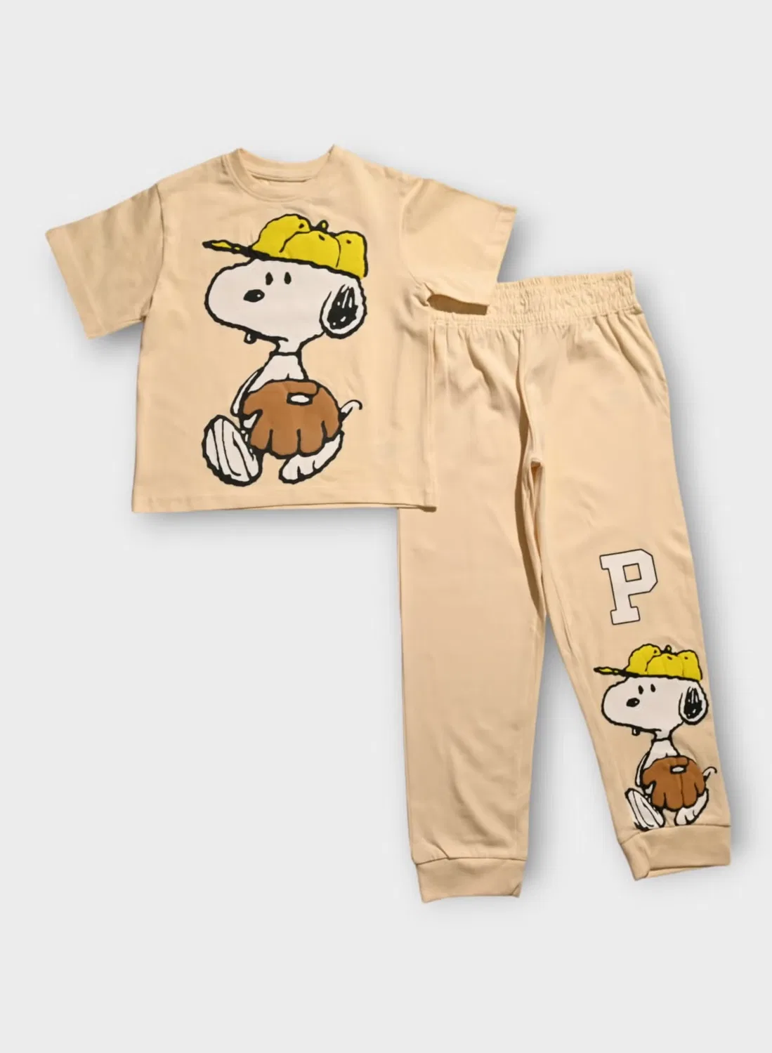 Комплект пижамный детский с принтом Snoopy Peanuts, белый