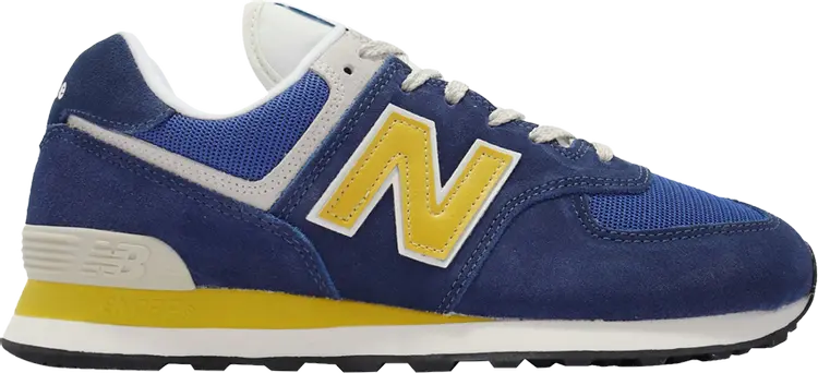 

Кроссовки New Balance 574, синий/белый/желтый