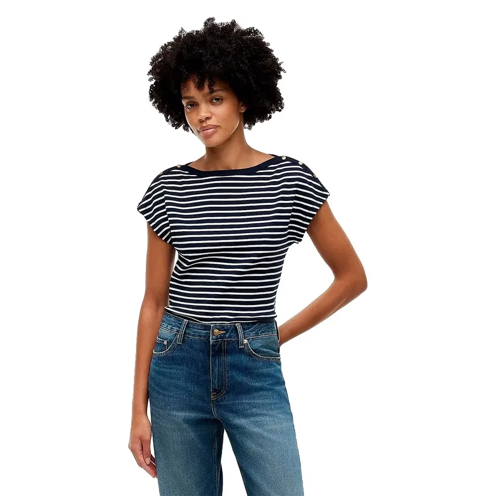 Женская футболка с лодочным вырезом Tommy hilfiger, Blue
