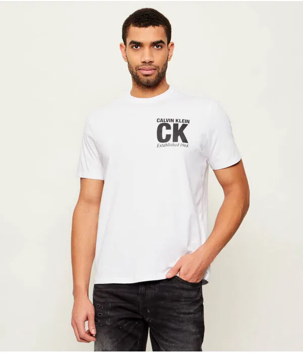 Мужская футболка с принтом Corner Graphic Calvin Klein, белый