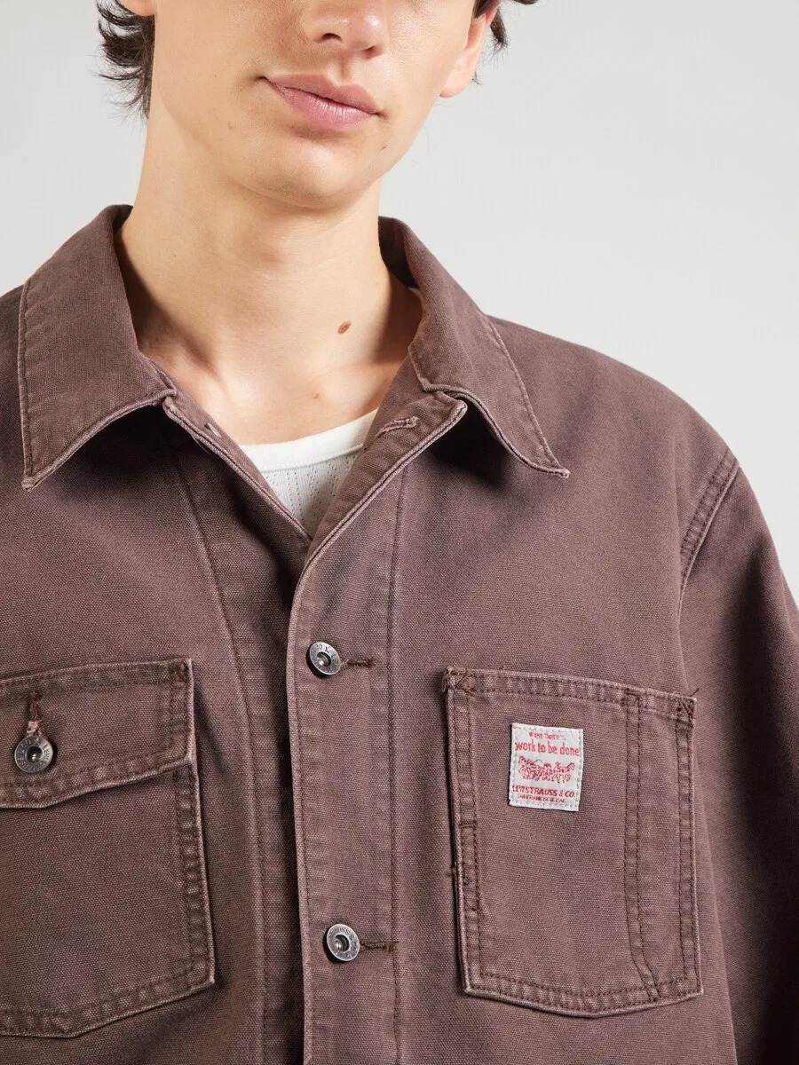 Куртка LEVI'S Between-Season Jacket 'Berkley' шоколадного цвета — фото 3