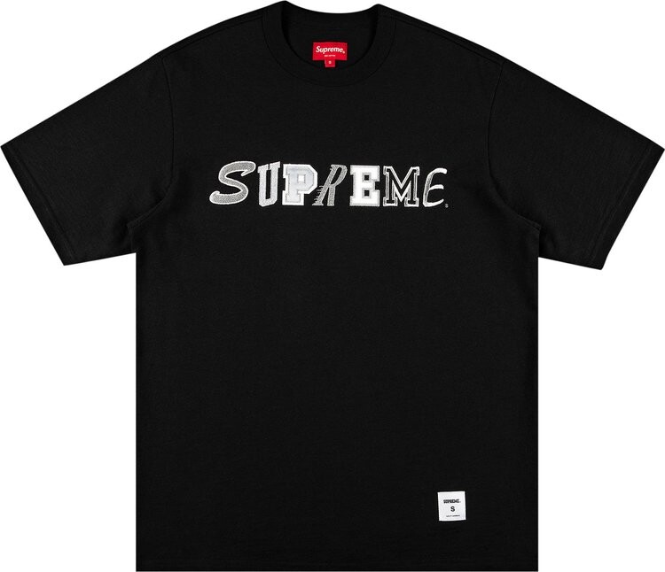

Футболка Supreme Collage Logo Short-Sleeve Top 'Black', черный