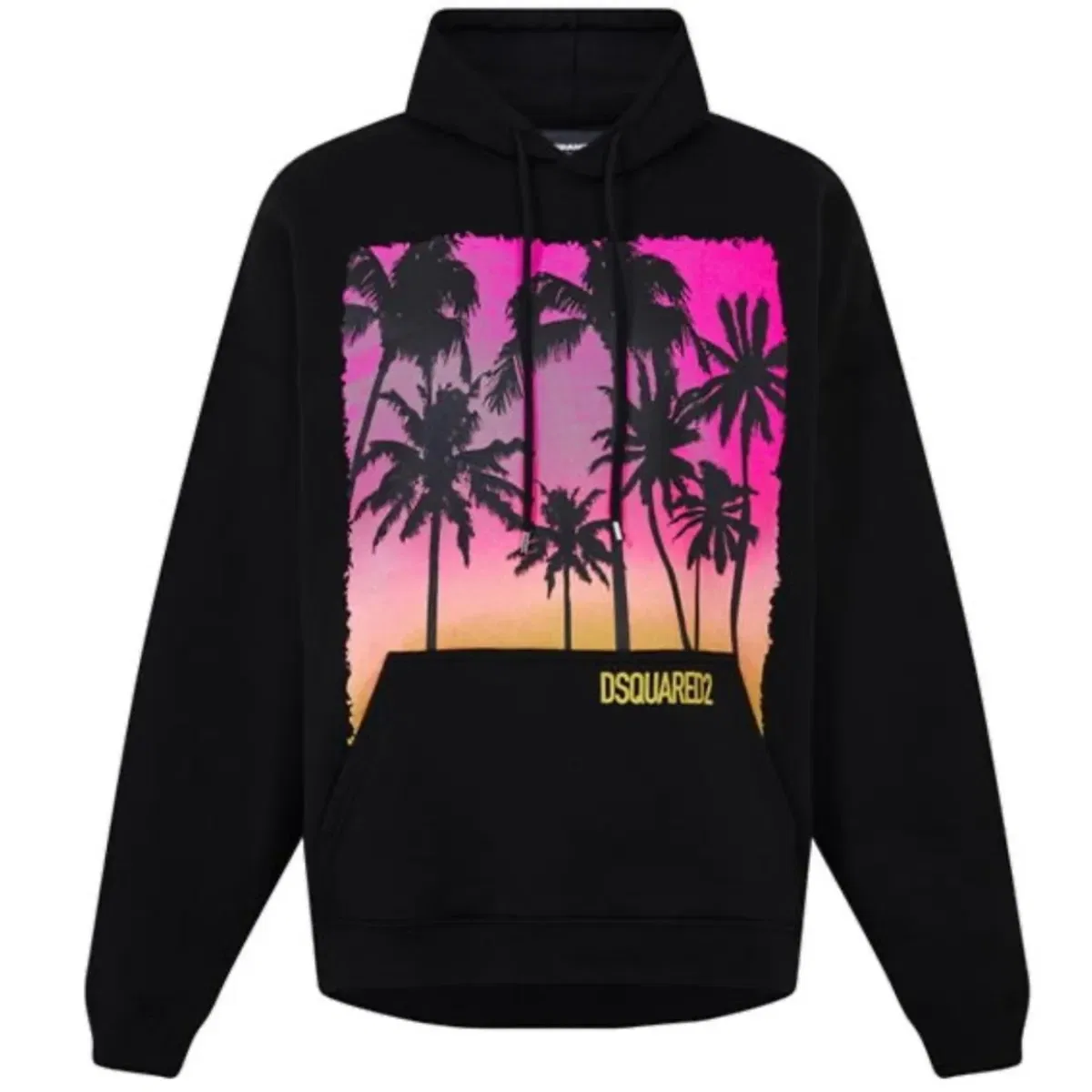 Мужской черный худи Dsquared2 Sunrise design herca fit, Black