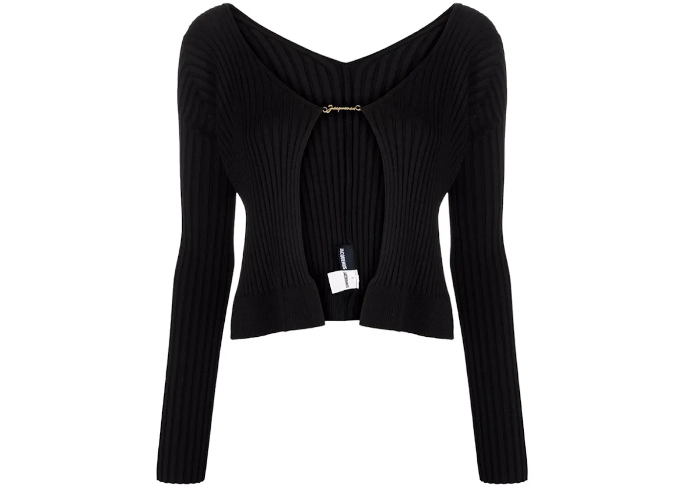 Женский кардиган с логотипом Jacquemus La Maille Pralu Longue Seamless Charm Logo, Black