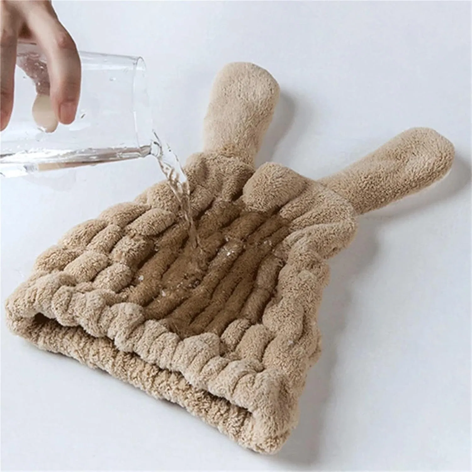 Шапочка для сауны HUWOYG, хлопок/полиэстер, 25x20 см, Khaki — фото 3