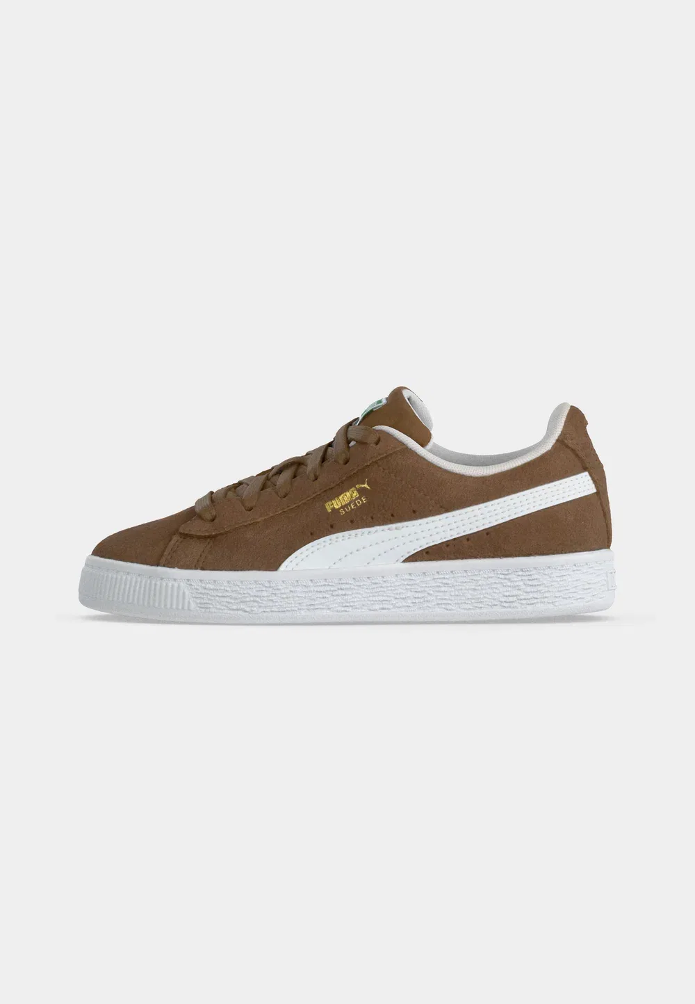 Классические замшевые кроссовки унисекс Puma, Haute Coffee/White — фото 2