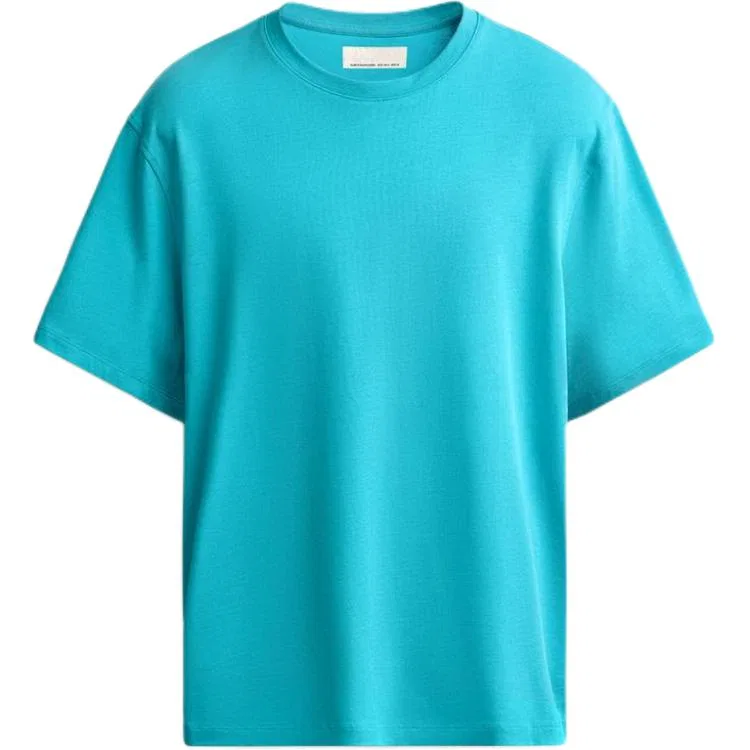 Мужская футболка с круглым вырезом Medium Blue Green ZARA, Medium Blue Green