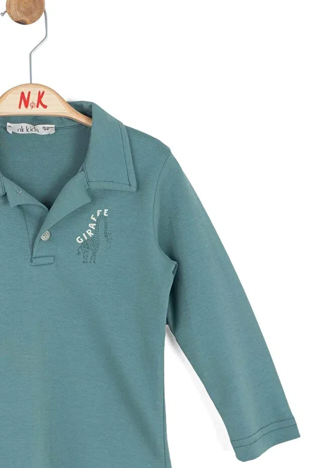 Детская футболка с длинным рукавом с принтом Nk Kids, Green — фото 3