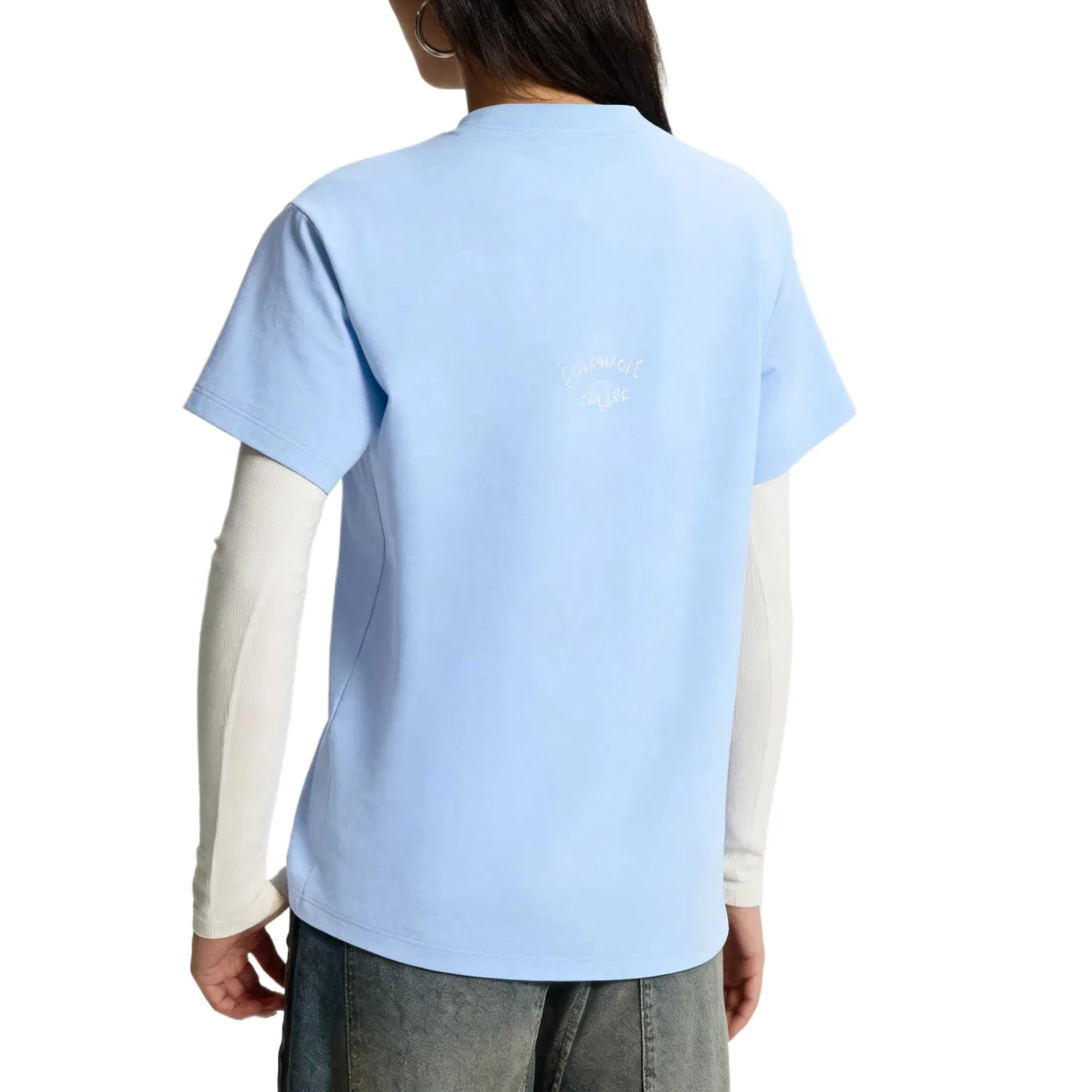 Футболка с круглым вырезом, облегающая, Adidas, Blue — фото 3