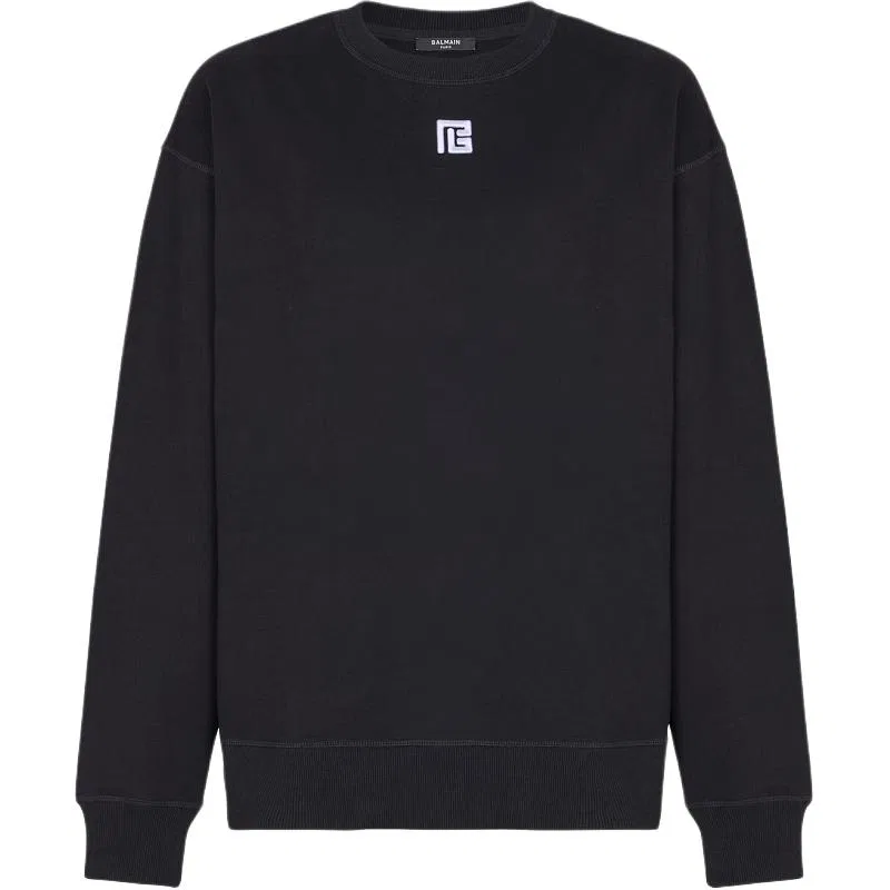 Мужской свитшот с вышивкой Pb Balmain, Black