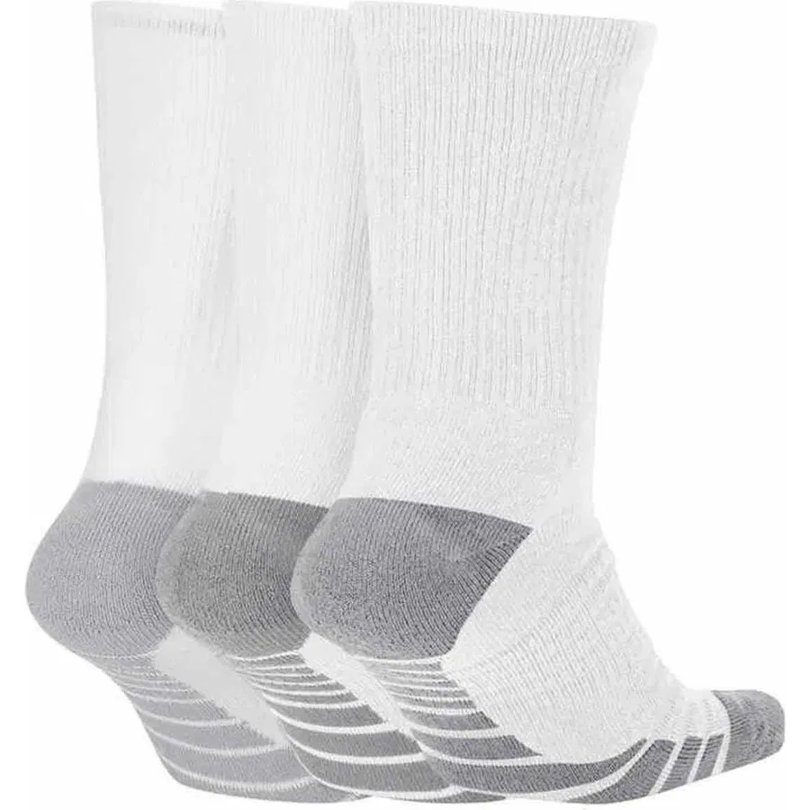 Носки спортивные с высокой поддержкой свода стопы Nike Dri-FIT Cushion Crew 3-Pack, Белый