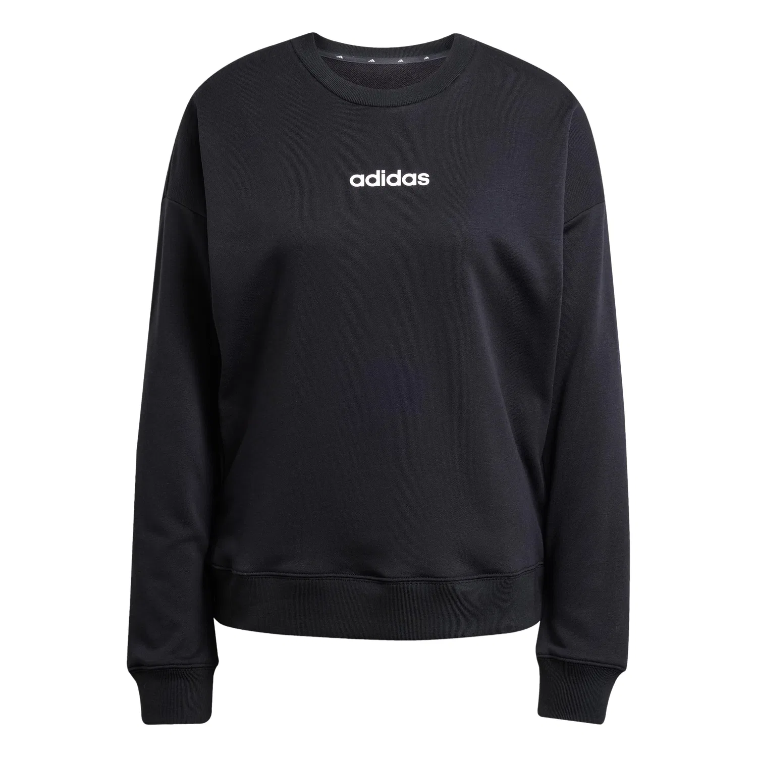 Женский свитшот из футера Essentials Linear adidas, 2-Black/White — фото 2