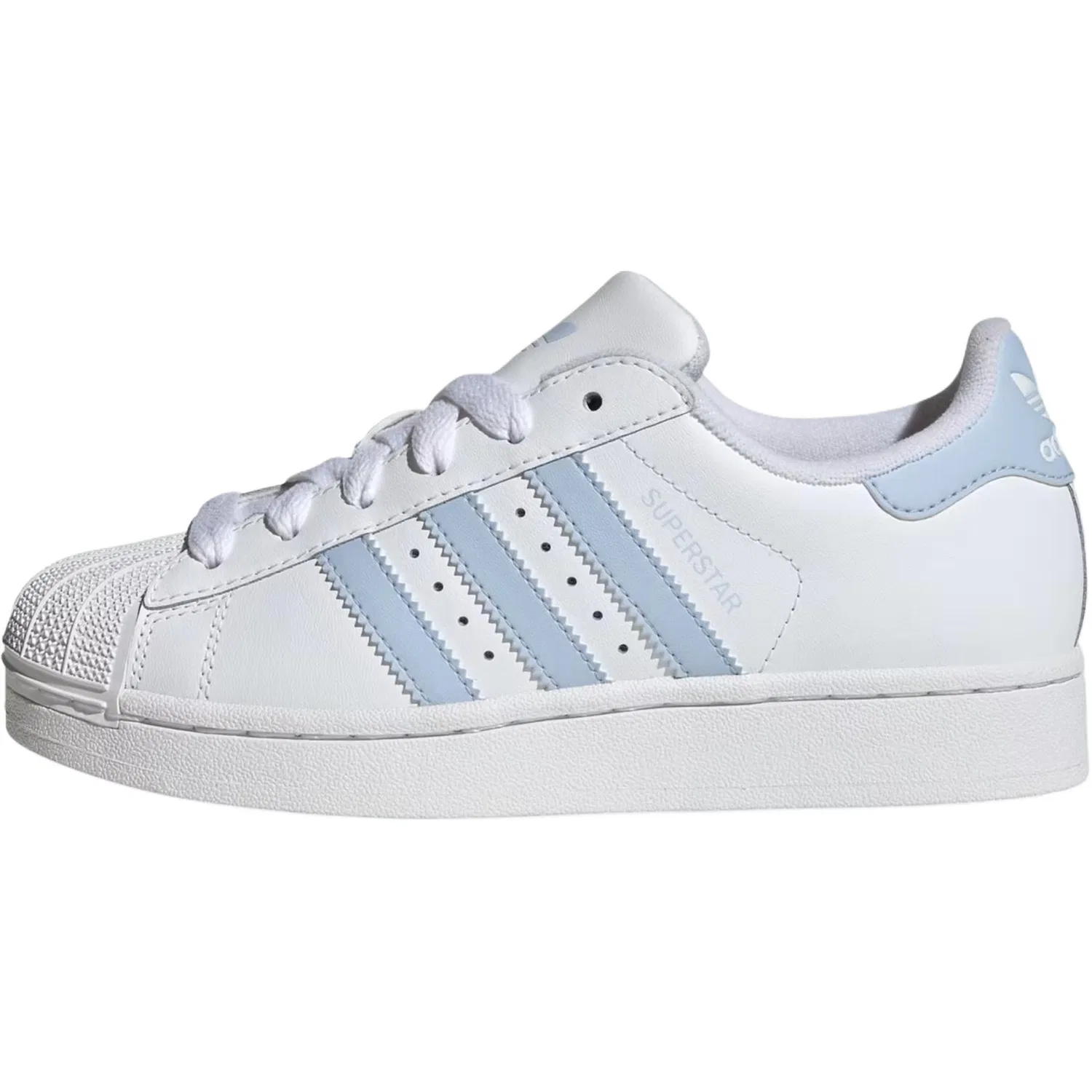 Детские кожаные кроссовки для скейтбординга Superstar 2 Adidas Originals, White