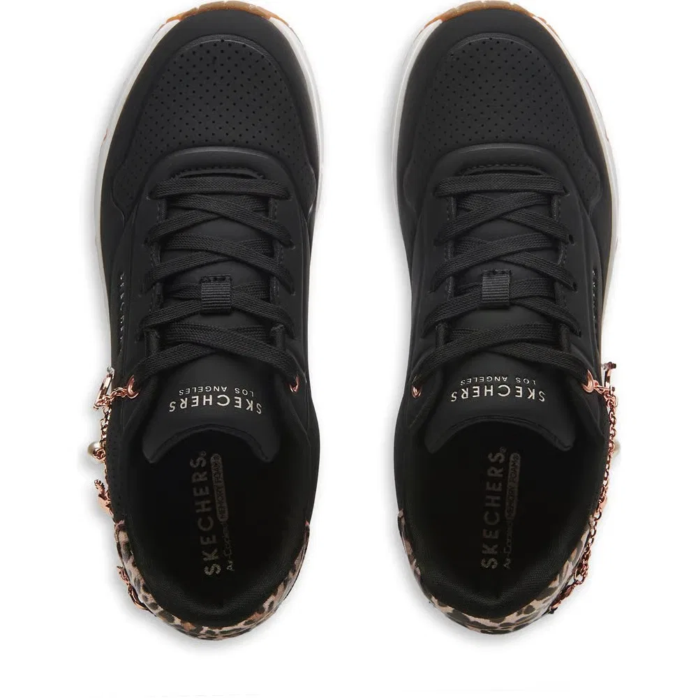 Детские кроссовки Street Uno Skechers, Black/Leopard — фото 4