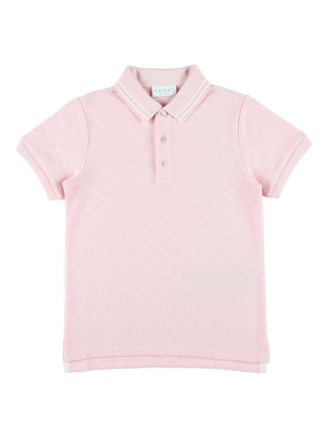 Рубашка поло с узором GG Gucci Kids, розовый