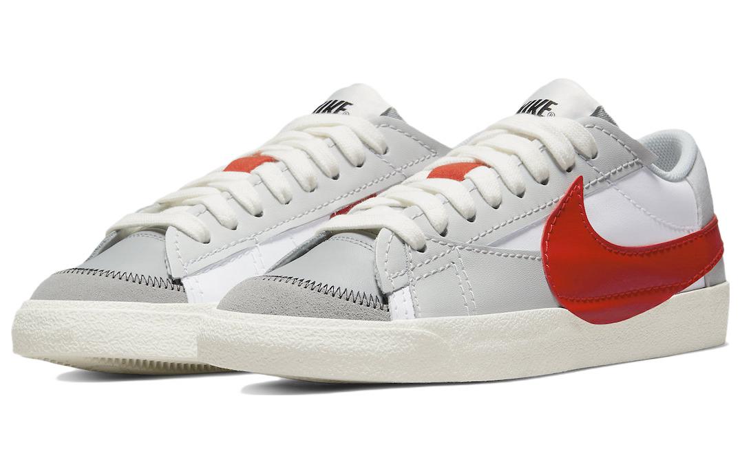Кроссовки Nike Blazer Low '77 Jumbo, белый/серый/красный — фото 3