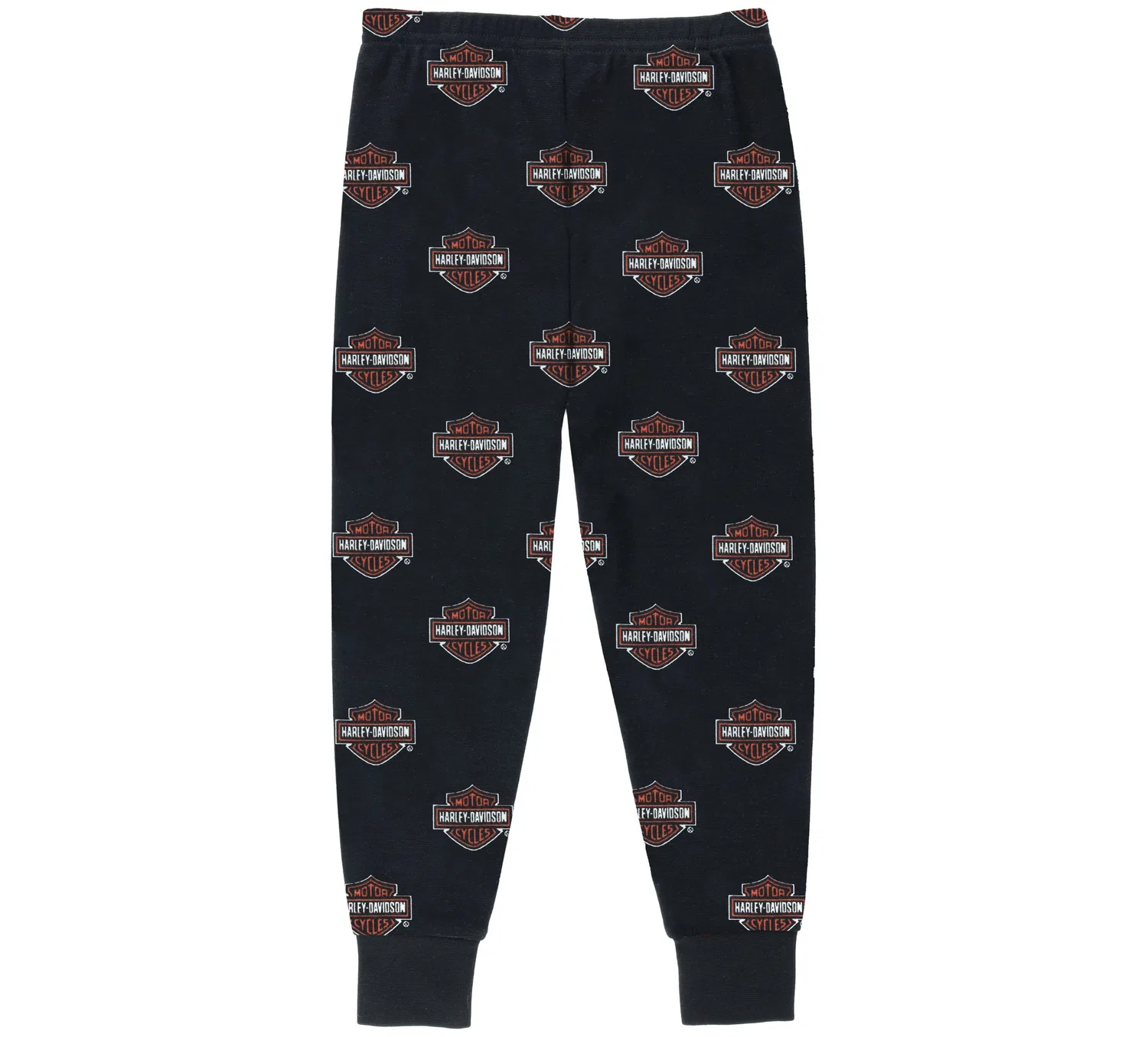 Детский комплект пижамы хлопковый из 2 предметов Snug Fit Rib Knit Harley Davidson, Black/Orange — фото 3