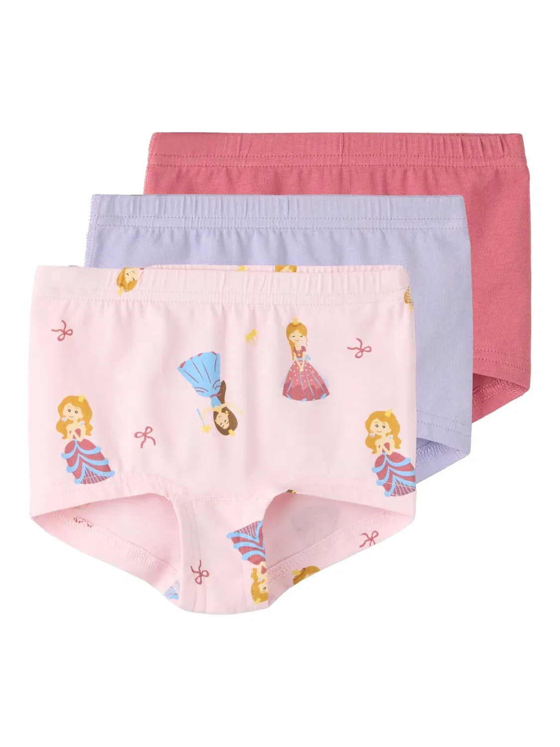 Трусы-слипы комплект из 3 штук из органического хлопка Name It, розовый