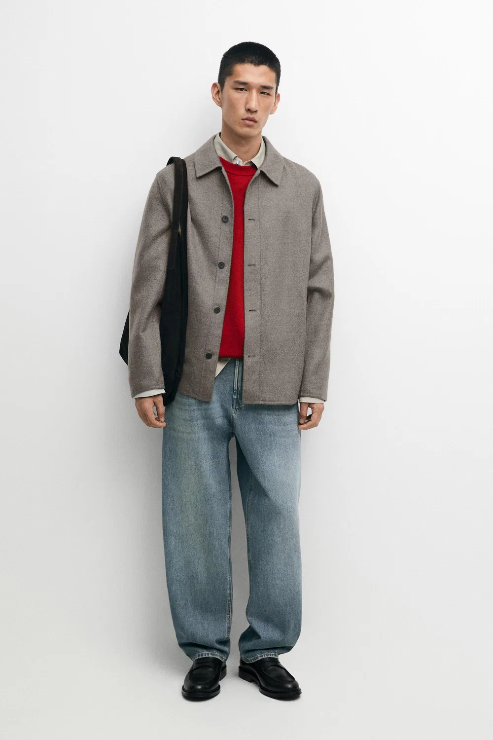 Рубашка Massimo Dutti, мужская, Mink