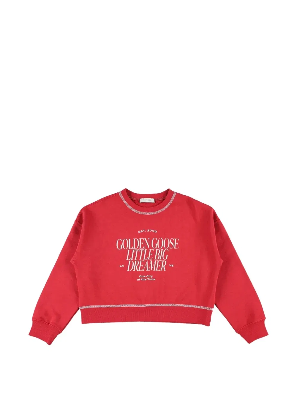 Свитшот с логотипом Golden Goose Kids, красный