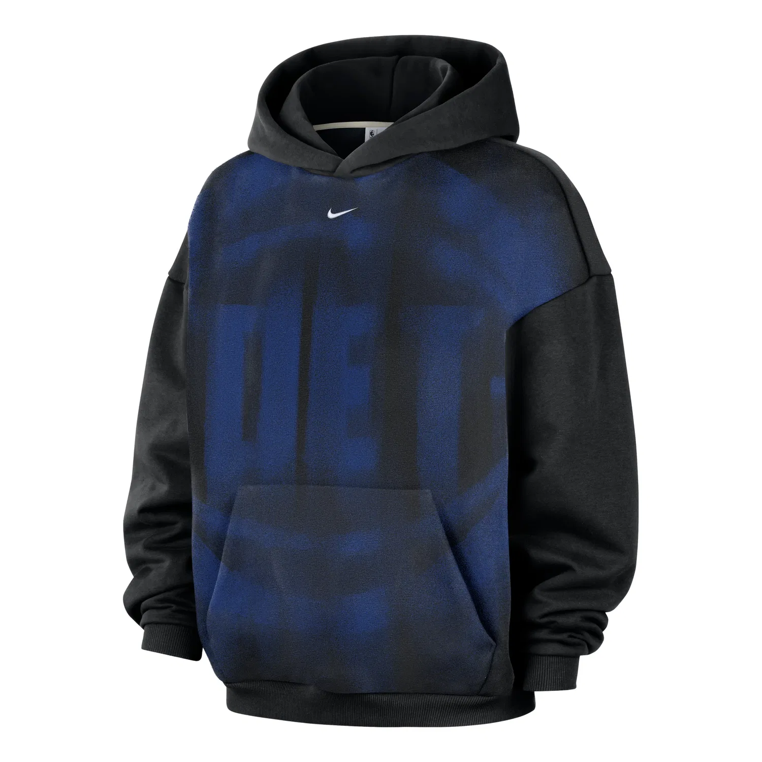Мужское худи для баскетбола Detroit Pistons Standard Issue NBA Fleece Hoodie 'Black White' Nike, Black White
