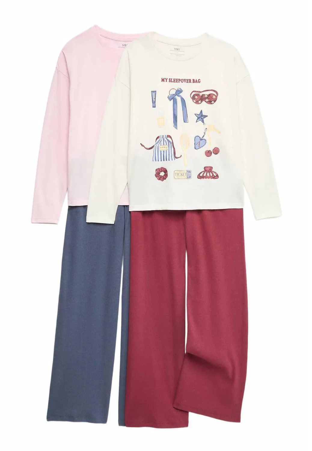 Комплект из 2 пижам для ночевки Marks & Spencer, Blue Mix