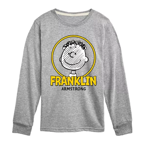 

Футболка с длинным рукавом для мальчиков 8-20 лет Peanuts Franklin Armstrong с принтом Licensed Character, серый