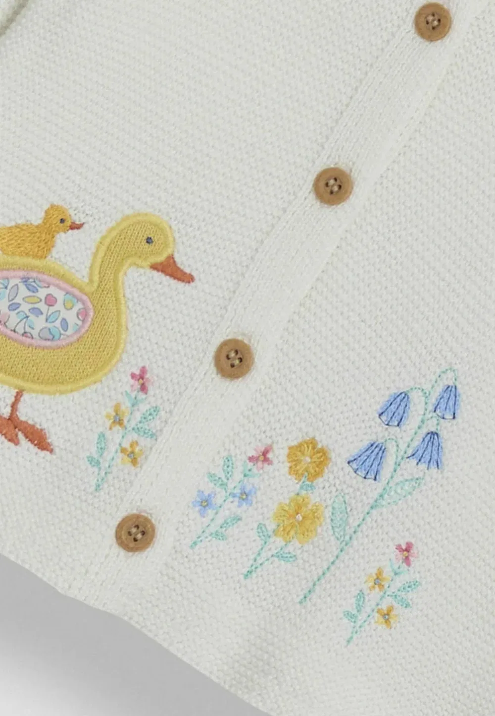 Кардиган Jojo Maman Bébé, Cream Floral Duck Applique — фото 3