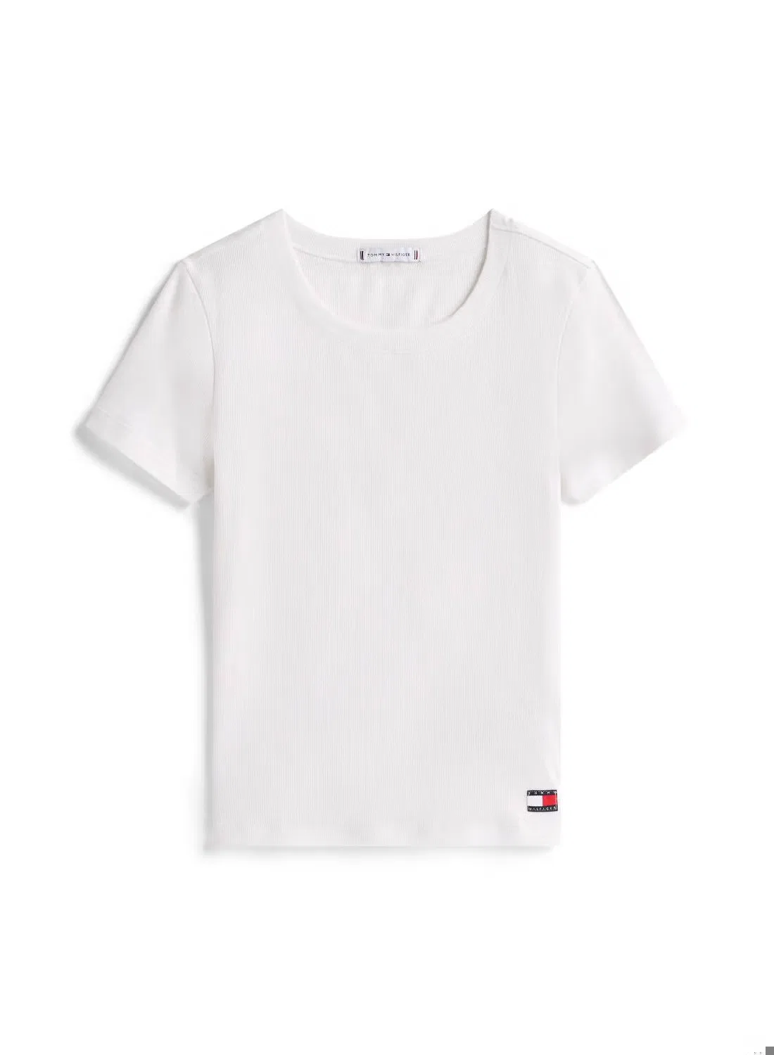 Футболка домашняя с коротким рукавом Tommy Hilfiger, экрю — фото 4