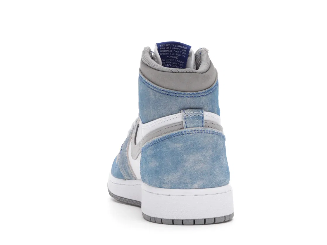 Детские кроссовки с принтом Jordan 1 Retro High Jordan, Hyper Royal/Light Smoke Grey-White — фото 4