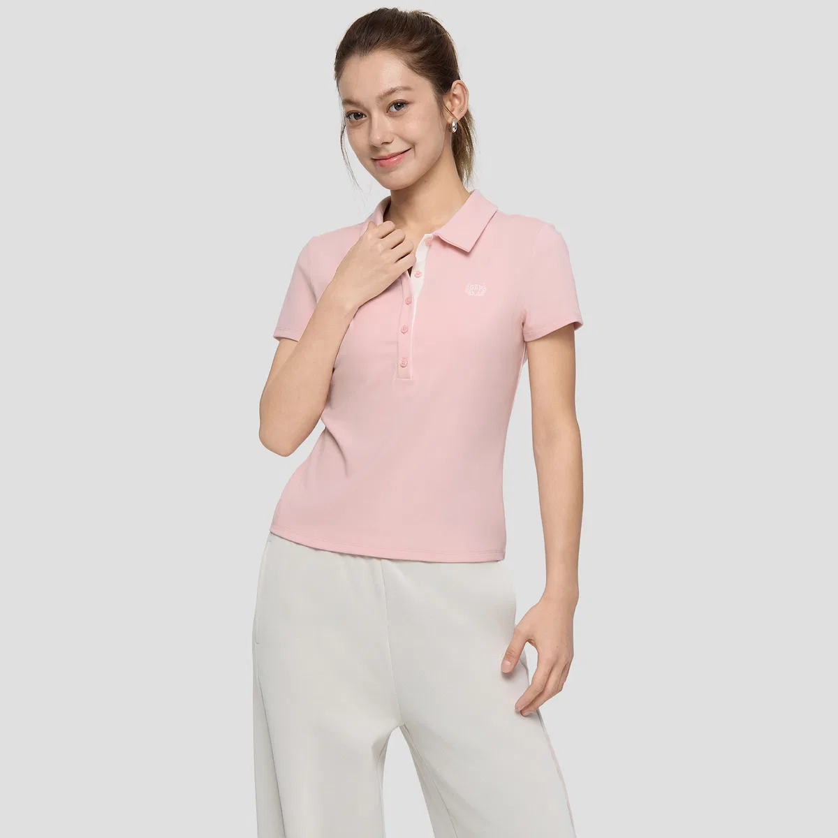 Женское поло GAP, Light Pink — фото 4