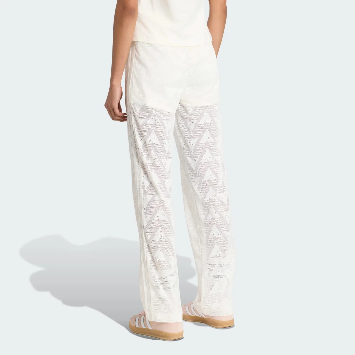 Брюки Adidas Originals Regular Pants Firebird Classic белого цвета — фото 3