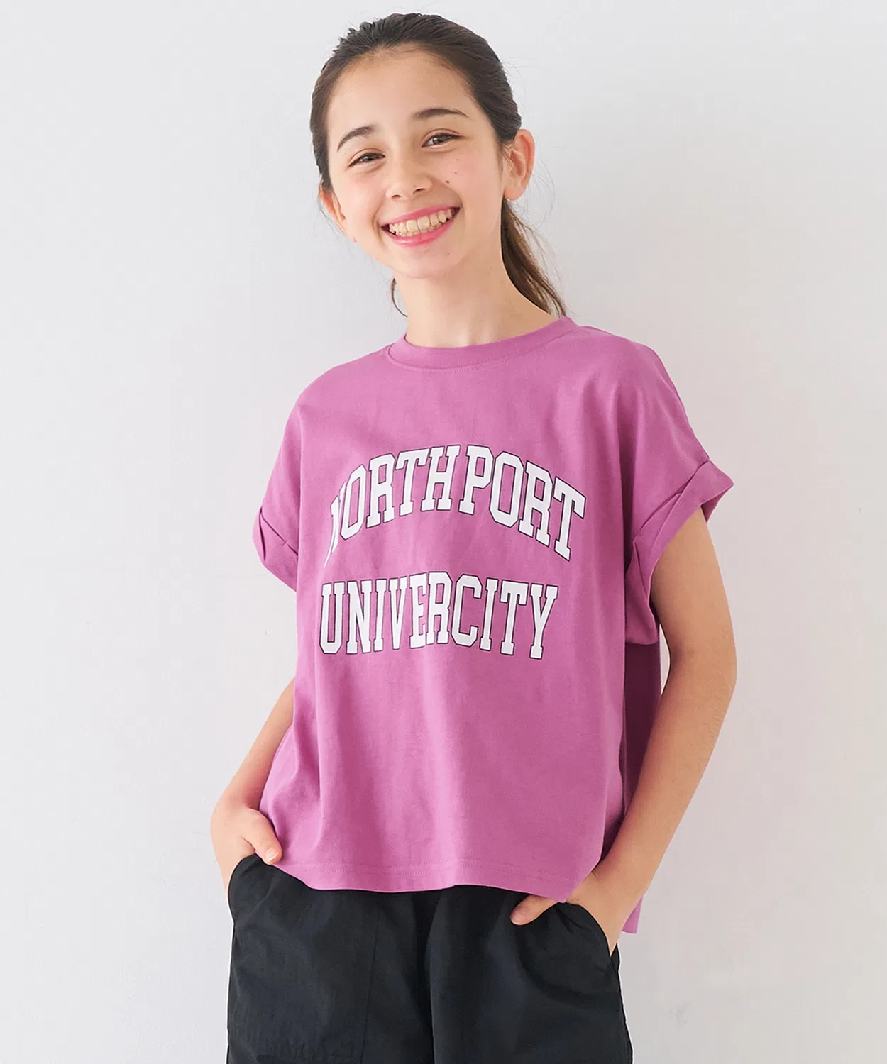 Coca（coca） Детская футболка с принтом Roll Up Logo coca, Pink