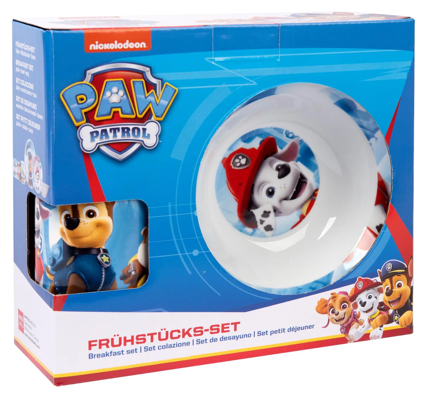 Детский набор посуды Paw Patrol, 3 предмета, фарфор, United Labels — фото 2
