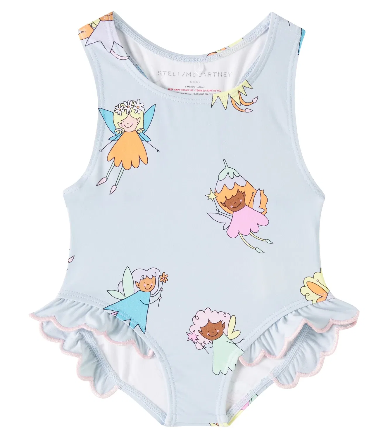 Раздельный купальник с принтом Stella Mccartney Kids, голубой