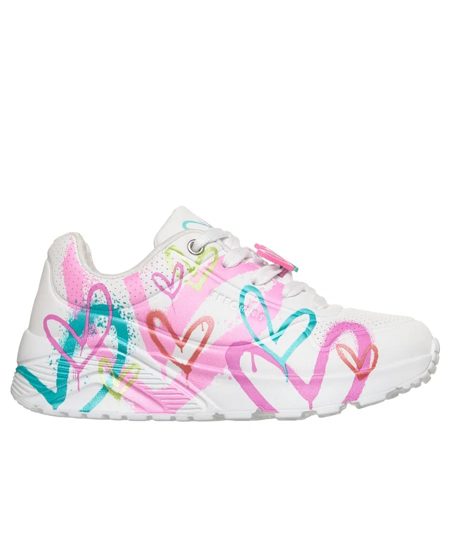 Кроссовки Uno Lite - Flutter Hearts Skechers, White Multi — фото 2